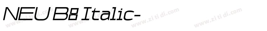 NEU B8 Italic字体转换